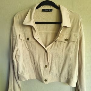 Blue B Beige Crop Jacket - FREE SHIPPING